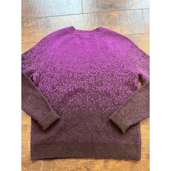 Athleta Womens Purple Ombré Jacquard Crew Neck Sweater Size Small - Picture 6 of 6